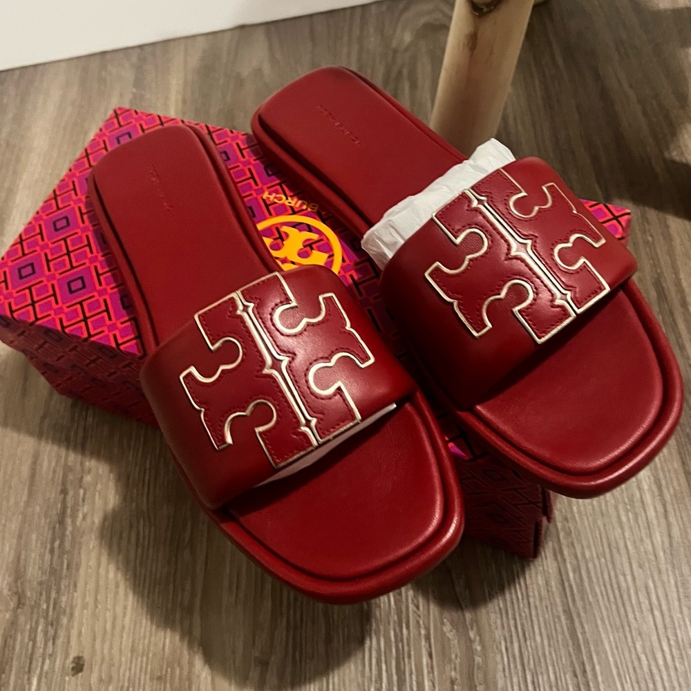 Tory Burch Double T Sport Slide